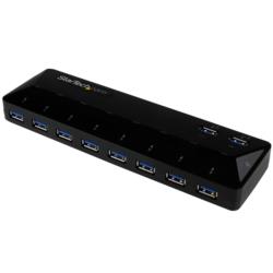StarTech.com USBハブ/USB 3.0/USB-A - 10x USB-A/ACアダプター付属/ブラック(ST103008U2C) 目安在庫=○の通販は 8,604円