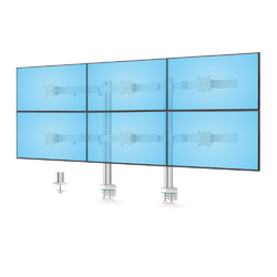 ＳｔａｒＴｅｃｈ．ｃｏｍ モニターアーム/6画面/最大32インチ/耐荷重各8kg/クロスバー(6-MONITOR-ARM-A) 取り寄せ商品