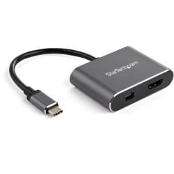 ＳｔａｒＴｅｃｈ．ｃｏｍ ディスプレイアダプター/USB-C - HDMI & mDP/4K60Hz/グレー(CDP2HDMDP) 目安在庫=△