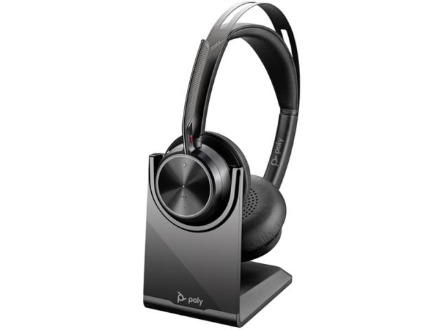 HP(Inc.) Poly Voyager Focus 2 USB-Cドングル付 +USB-A 変換アダプタ付 充電スタン(9T9J5AA#AC3) 取り寄せ商品