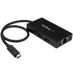 StarTech.com USBハブ/USB 3.0/USB-C - 3xA/LAN/ACアダプター/30cmケーブル(HB30C3A1GE) 取り寄せ商品