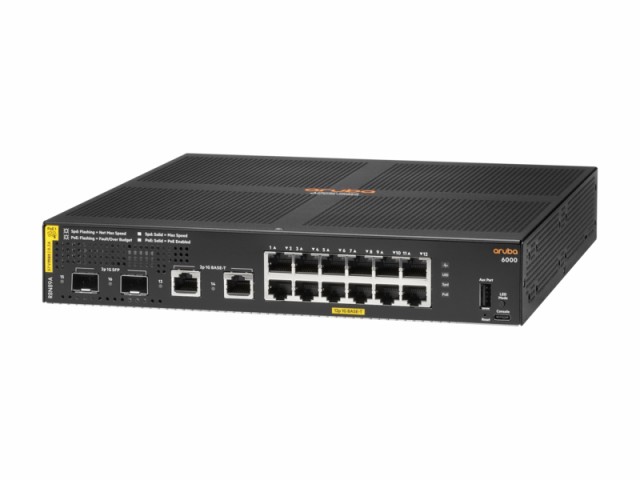 日本ヒューレット・パッカード Aruba 6000 12G Class4 PoE 2G/2SFP 139W Switch(R8N89A#ACF) 目安在庫=○