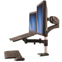 StarTech.com モニターアーム/1画面/最大27インチ/多関節/ノートPCトレイ付き(ARMUNONB) 目安在庫=△