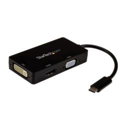 StarTech.com ディスプレイアダプター/USB-C - HDMI VGA DVI/15cmケーブル/BK(CDPVGDVHDBP) 目安在庫=△