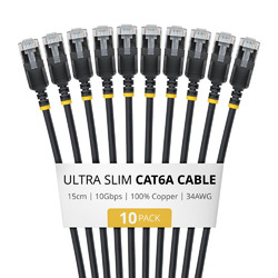 ＳｔａｒＴｅｃｈ．ｃｏｍ カテゴリ6A(CAT6A)LANケーブル/超極細/15cm/10本入/ブラック(6ASTP34BKS15CM10PK) 取り寄せ商品 9,290円