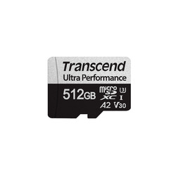 トランセンドジャパン microSDXC Class10 UHS-I U3 V30 A2 512GB (SDカード変換アダプタ付き)(TS512GUSD340S) 取り寄せ商品