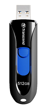 トランセンドジャパン USBメモリー USB3.1(Gen1)/USB3.0対応 スライド式 512GB ブラック(TS512GJF790K) 取り寄せ商品