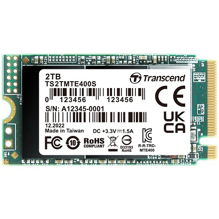 トランセンドジャパン 2TB PCIe SSD 400S M.2 2242 PCIe Gen3x4 NVMe 3D(TS2TMTE400S) 取り寄せ商品