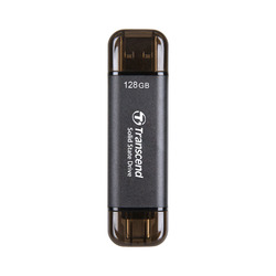 トランセンドジャパン ESD310 スティック型SSD USB 10Gbps 128GB ブラック(TS128GESD310C) 取り寄せ商品