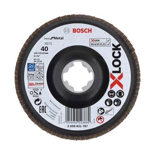 BOSCH XL研磨ディスク 125G40 ベント 10枚入 2608621767 (65-3431-10) 取り寄せ商品