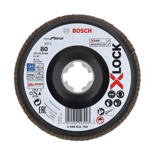 BOSCH XL研磨ディスク 125G80 ベント 10枚入 2608621769 (65-3431-12) 取り寄せ商品