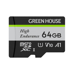 グリーンハウス microSDHC/microSDXCカード「GH-SDM-WAシリーズ」64GB(GH-SDM-WA64G) 取り寄せ商品