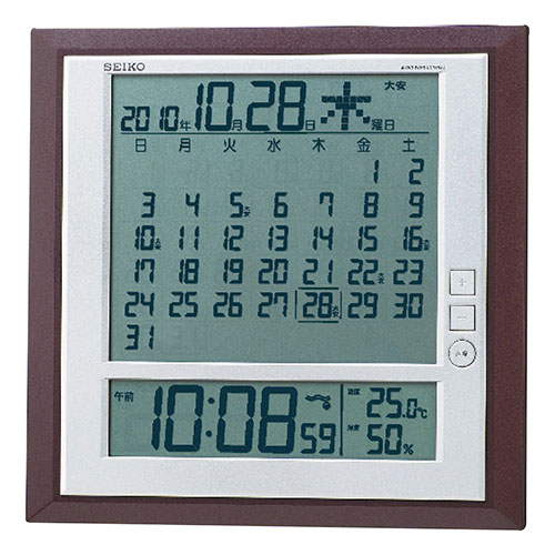 セイコー 電波掛置時計 【24.6×24.6×2.6cm・プラスチック枠・単3電池2本付】(1048-055) 取り寄せ商品