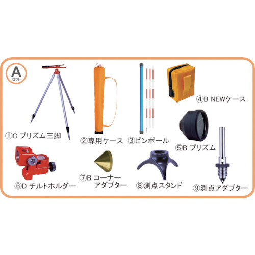 ＳＴＳ 反射プリズム MINI-2000Aセット 1セット(MINI2000ASET) 取り寄せ商品