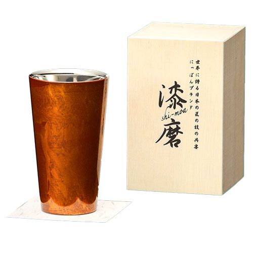 ウチキ 漆磨 漆塗りカップ 白檀(びゃくだん) ストレートカップ 赤(二重構造)(SCW-L502) 取り寄せ商品