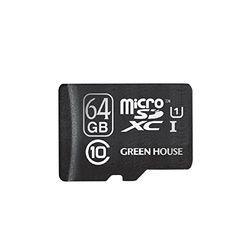 グリーンハウス microSDXCカード UHS-I U1 クラス10 64GB GH-SDMRXCUB64G 取り寄せ商品
