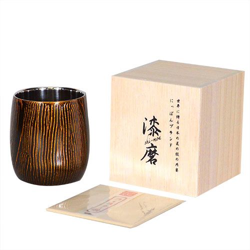 ウチキ 漆磨 漆塗りカップ 和然檀 和然檀+(わもだんぷらす) ダルマカップ 黒(黒檀)(SCW-D201) 取り寄せ商品 7,277円