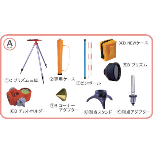 ＳＴＳ 反射プリズム ポケQ1.5インチAセット 1セット(PQ1.5ASET) 取り寄せ商品