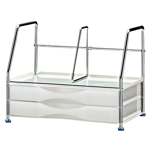 トヨダプロダクツ ブックスタンド レターケース付 W350mm ホワイト 1台(LCST-2BS) 目安在庫=○