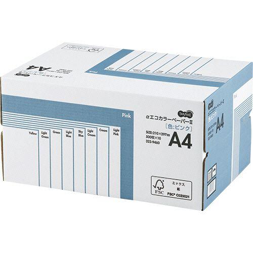TPS αエコカラーペーパーII A4 ピンク 業務用パック 1箱(5000枚:500枚×10冊)(AECPIA4-BX) 目安在庫=○