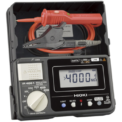 日置電機 5レンジ絶縁抵抗計 スイッチ付きリード 1台(IR405111) 目安在庫=○