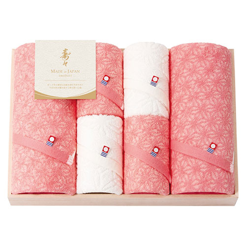 寿々 寿々 じゅじゅ 日本製 愛媛今治 木箱入バスタオル2P&amp;フェイスタオル4P 【フェイスタオル×4・バスタオル×2】  (B2155060) 取り寄せ商品