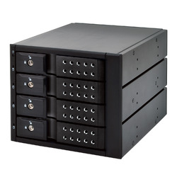 センチュリー iStarUSA BPN-DE Series リムーバブルラック 4Bayモデル V2(BPN-DE340SS-BK2) メーカー在庫品