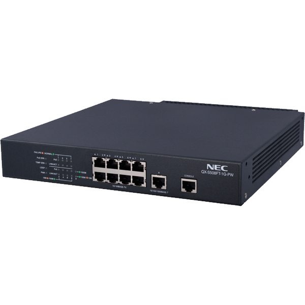 NEC QX-S508FT-1G-PW 100Mx8p 1Gx1p レイヤ2ベーシックPoEスイッチ(B02014-00511) 目安在庫=△の通販は