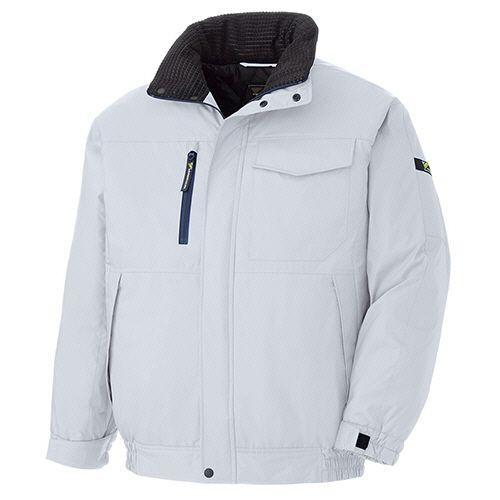 ミドリ安全 軽量防寒 帯電防止JIS ベルデクセルフレックス ブルゾン VE1071上 シルバーグレー S 1着(VE1071-UE-S) 取り寄せ商品