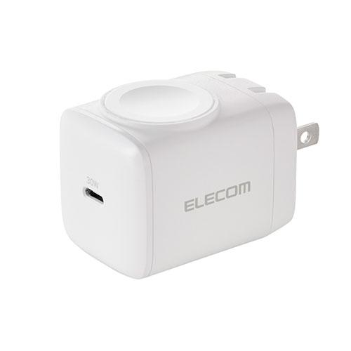 エレコム Apple Watchモジュール付き30W AC充電器(C×1) ホワイト(EC-AC9830WH) メーカー在庫品