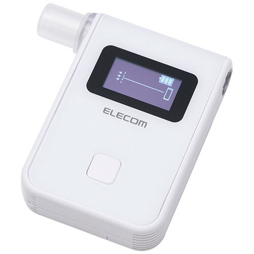 エレコム ALSmart 燃料電池式アルコールチェッカー ホワイト 1個(HCS-AC03BTWH) 取り寄せ商品