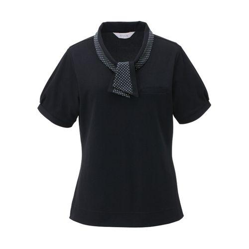 カーシーカシマ ENJOY タイ付ポロシャツ Office Polo ブラック S ESP404(68-0905-66) 取り寄せ商品