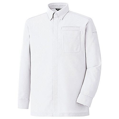 ミドリ安全 帯電防止JIS 男女共用 ストレッチシャツ TS200上 ホワイト LL 1着(TS200-UE-LL) 取り寄せ商品 5,933円