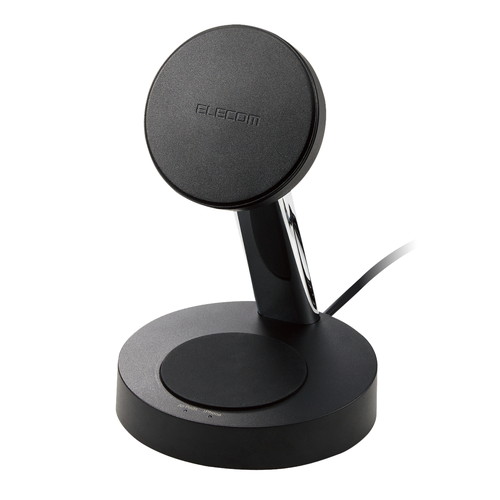 エレコム ワイヤレス充電器 7.5W+5W マグネット式 スタンドタイプ 同時充電 縦置キ/横置キ両対応 ブラック(W-MS03BK) メーカー在庫品 5,380円