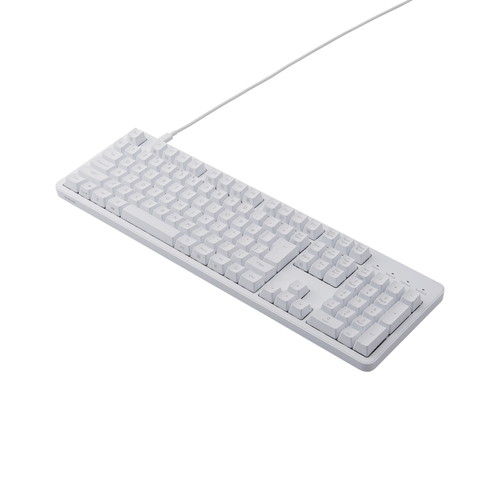 エレコム キーボード 有線 着脱式USBケーブル 茶軸 タクタイル テンキー付キ ホワイ(TK-MC50UKTWH) 取り寄せ商品