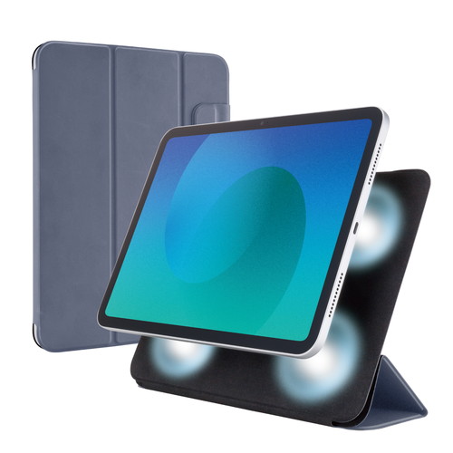 エレコム iPad(A16) フラップケース 超薄型 マグネット着脱 スリープ対応 ブルーグレー(TB-A25RWVPF2BG) メーカー在庫品