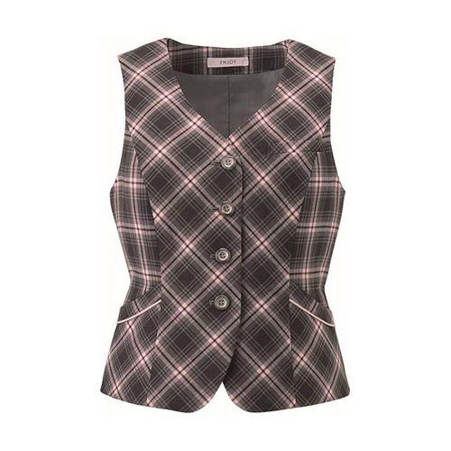 カーシーカシマ ENJOY ベスト CLAIRE CHECK ピンク 5号 EAV722(68-0892-74) 取り寄せ商品