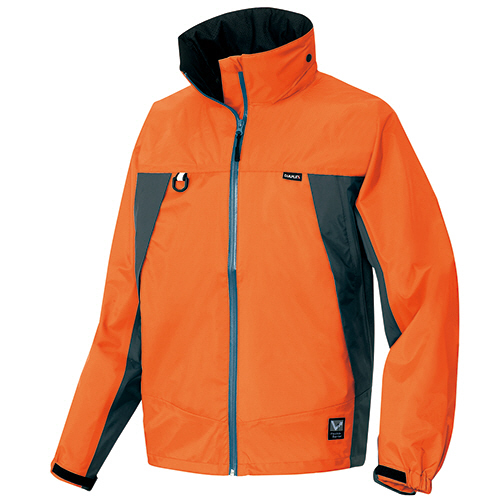 アイトス TULTEX(タルテックス) 全天候型ジャケット 3層ミニリップ オレンジ×チャコール Sサイズ 1着(AZ-56301-063-S) 取り寄せ商品