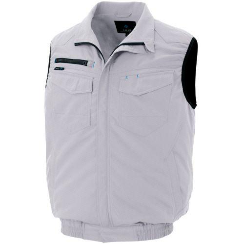 アイトス ベスト 空調服対応 男女兼用 軽量ストレッチドビー シルバーグレー 3L 1着(AZ-2997-003-3L) 取り寄せ商品