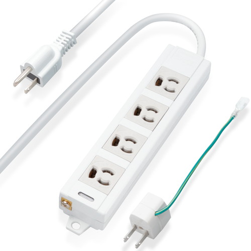 エレコム 延長コード 電源タップ 10m 3ピン 4個口 マグネット付 グレー(T-ECOH34100NM) メーカー在庫品