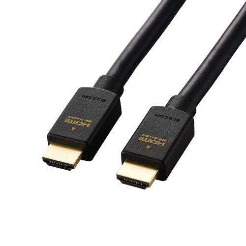 エレコム HDMI 2.1 ケーブル ウルトラハイスピード 5m 8K 60Hz 4K 120Hz eARC VRR HDR イーサネット ブラック(CAC-HD21E50BK2) メーカー在庫品