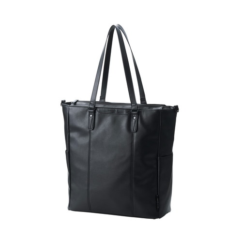 エレコム トートバッグ 肩掛ケ 斜メ掛ケ 2WAY 自立式 大容量 18L ブラック(BM-TBSLV01BK) メーカー在庫品