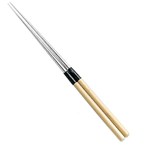 江部松商事 白木柄 盛箸(水牛桂付) 13.5cm 1組(0580400) 目安在庫=○