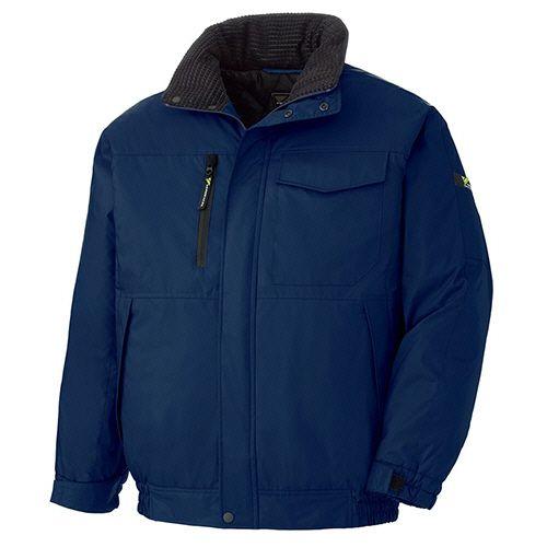 ミドリ安全 軽量防寒 帯電防止JIS ベルデクセルフレックス ブルゾン VE1077上 ネイビー SS 1着(VE1077-UE-SS) 取り寄せ商品