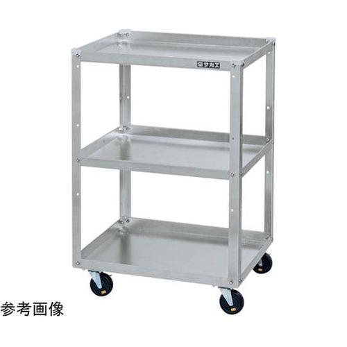 サカエ アルミスペシャルワゴン 導電ゴム車 400×330mm (1個)(65-9553-22) 取り寄せ商品