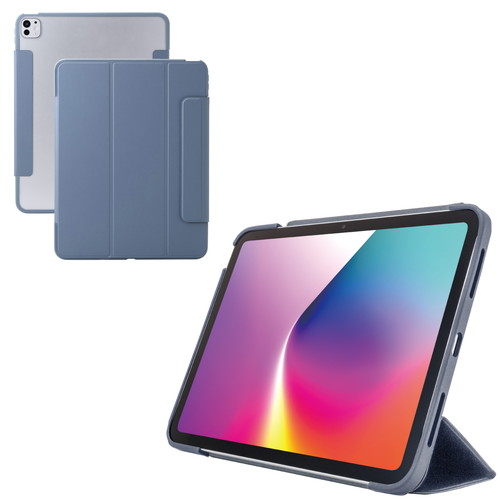 エレコム iPad Pro ケース 13インチ ( M4 ) マグネット式フラップ 耐衝 薄型 ブルーグレー(TB-A25PLWVFCBG) メーカー在庫品 4,424円