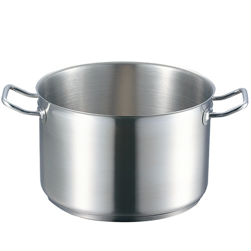 江部松商事 EBM 18-8 プロシェフ IH 半寸胴鍋(蓋無)(目盛付) 24cm 1個(8885700) 取り寄せ商品