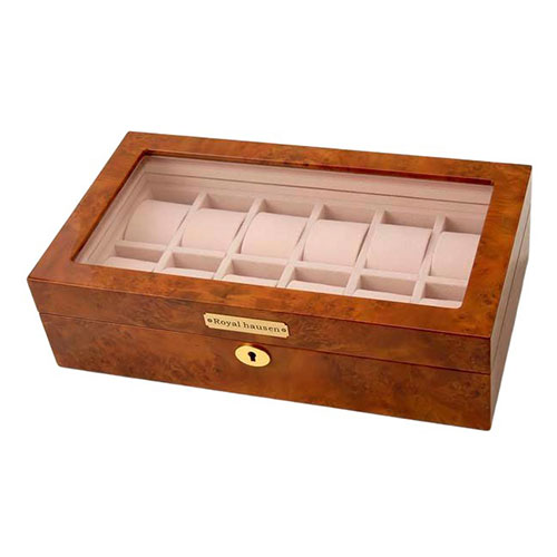 Royal hausen Royal hausen ロイヤルハウゼン 時計収納ケース 12本収納 大事な腕時計を大切に保管(GC02-LG3-12) 取り寄せ商品