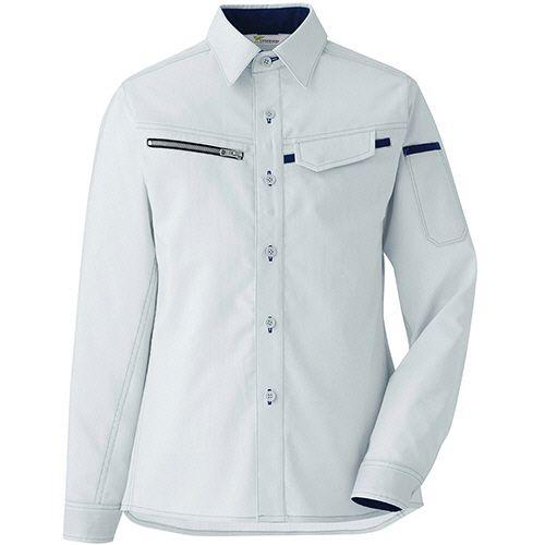 ミドリ安全 帯電防止JISベルデクセルフレックス 女性用 シャツ VELS2531上 シルバーグレー 7号 1着(VELS2531-UE-7) 取り寄せ商品 7,857円