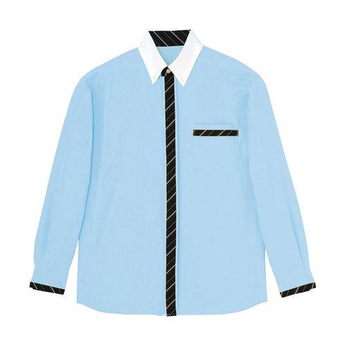 カーシーカシマ AMUS-NET 長袖シャツ 225-6 サックス SS AWY225(68-0859-76) 取り寄せ商品